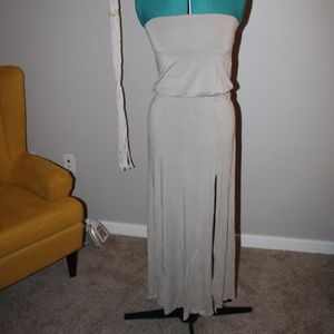 Strapless Taupe Dress